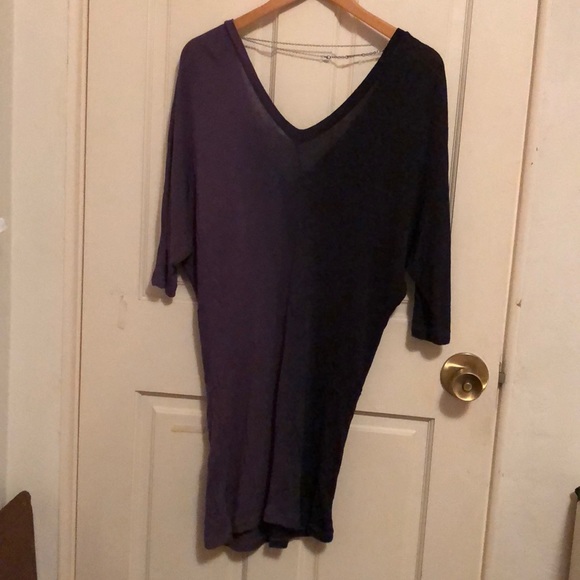 GUESS Sexy casual cotton mauve ombré dress so S - Picture 6 of 8